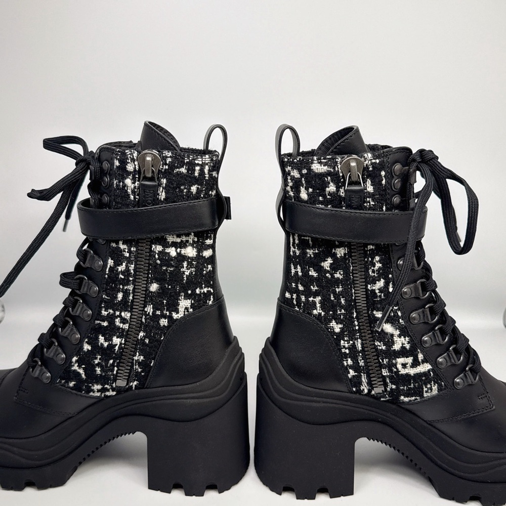 Moncler Envile Tweed Block Heel Boot - Picture 9 of 12
